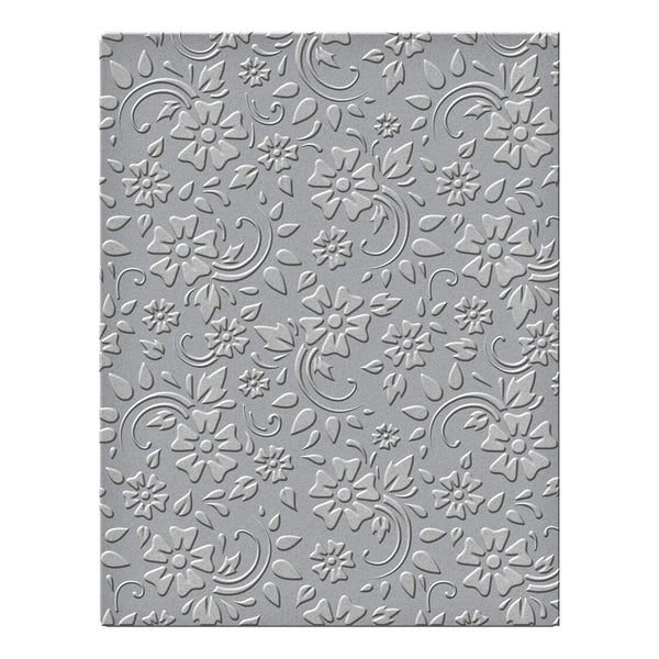 Em-bossing Fold'ers Flowers & Leaves 4.25 x 5.5 in Single Sided