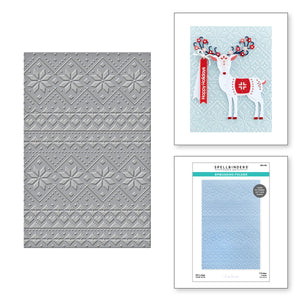 Ski Lodge Embossing Folder from the Winter Tales Collection by Zsoka Marko