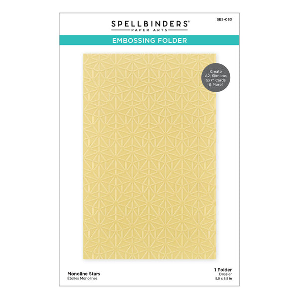 Monoline Stars Embossing Folder from the Dancin' Christmas Collection