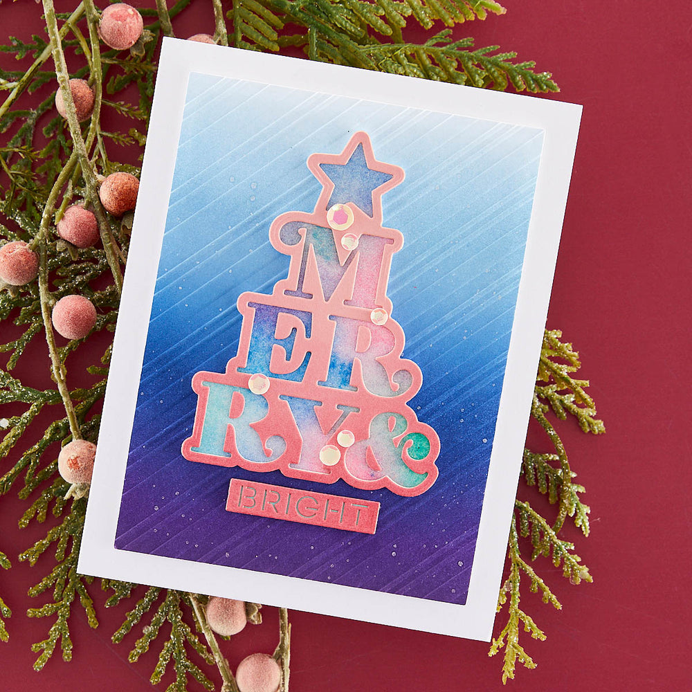 Peppermint Stripes Embossing Folder from the Merry & Bright Collection