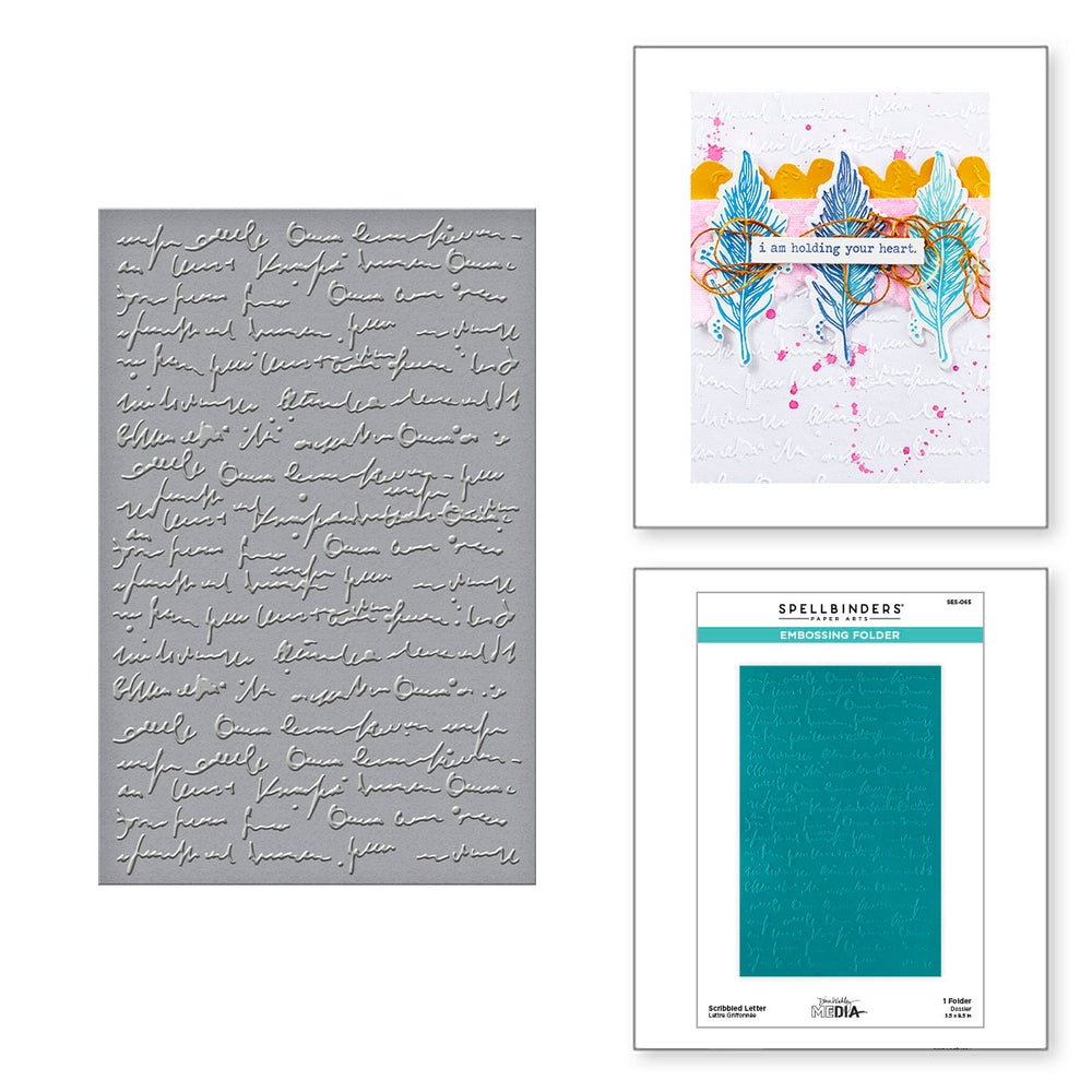 Scribbled Letter Embossing Folder by Dina Wakley