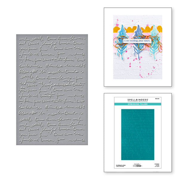 Scribbled Letter Embossing Folder by Dina Wakley