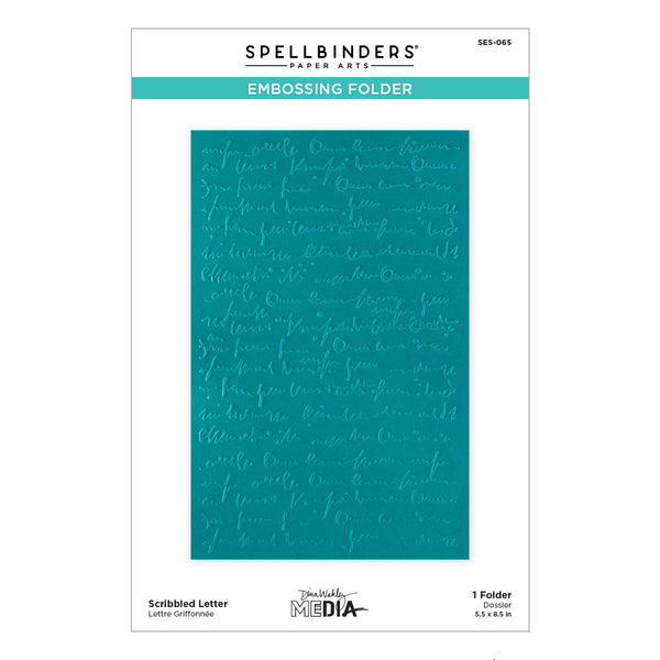 Scribbled Letter Embossing Folder by Dina Wakley