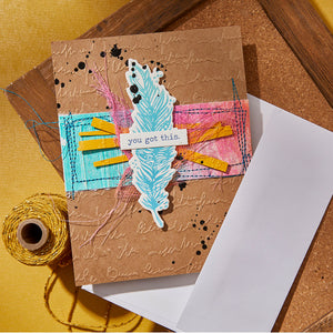 Feather Dream Press + Foil Plate & Die Set by Dina Wakley
