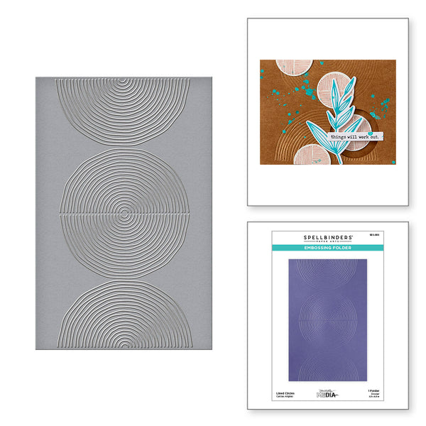 Lined Circles Embossing Folder by Dina Wakley