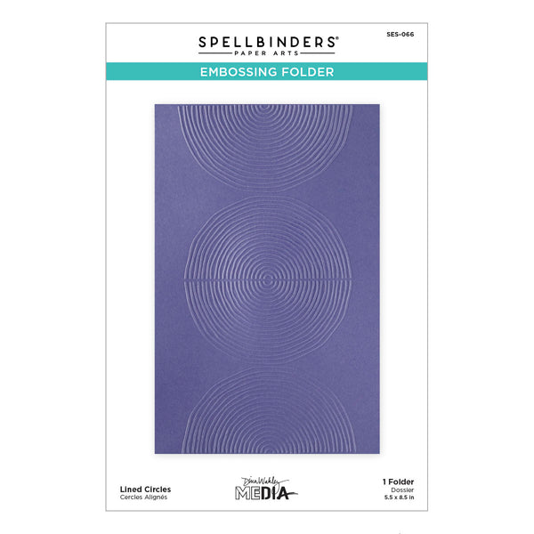 Lined Circles Embossing Folder by Dina Wakley