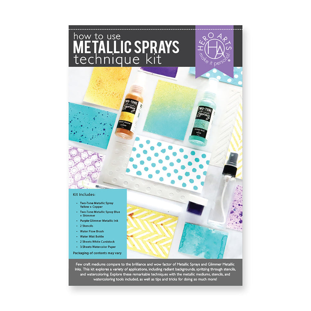 Hero Arts How to Use Metallic Sprays Technique Kit