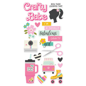 Simple Stories Crafty Babe Foam Stickers