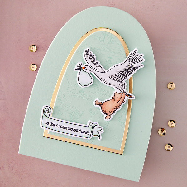 Simple Stories Say Cheese Classic Pooh Baby Hello Baby Clear Stamp Set