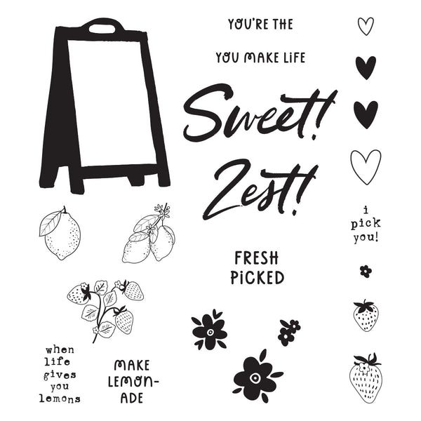 Pink Lemonade Stamp & Die Bundle with Simple Stories