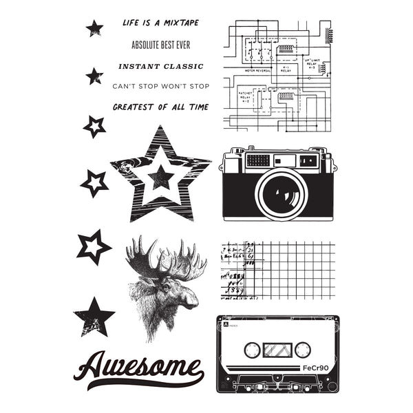 Simple Stories Rustic Legend Icons Clear Stamp Set