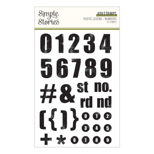 Simple Stories Rustic Legend Numbers Clear Stamp Set
