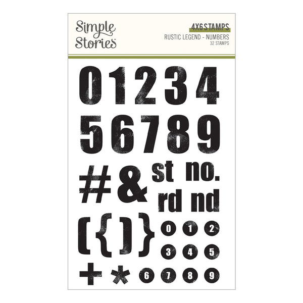 Simple Stories Rustic Legend Numbers Clear Stamp Set