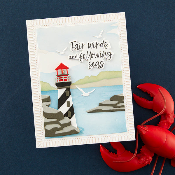 Guiding Light Etched Dies from the Fair Winds Collection by Dawn Woleslagle