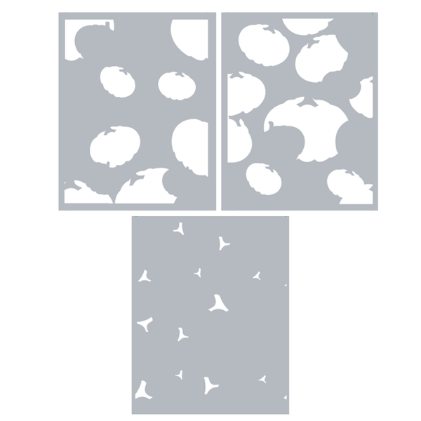 Layered Raining Pumpkins Stencils - BetterPress Society September 2024 Add-On