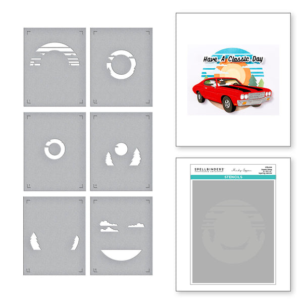 Scenic Drive Stencil by Mindy Eggen