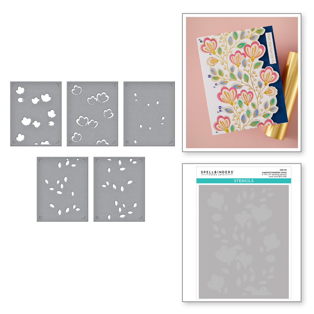 Layered Friendship Grows Stencils - BetterPress Society November 2025 Add-On