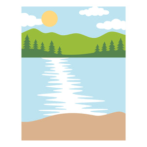 Lakeside Memories Layered Stencil by Allison Frazier
