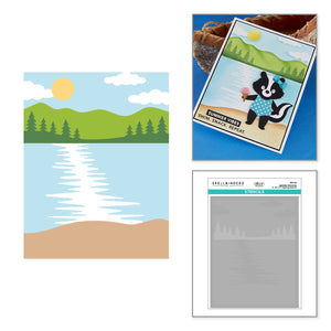 Lakeside Memories Layered Stencil by Allison Frazier