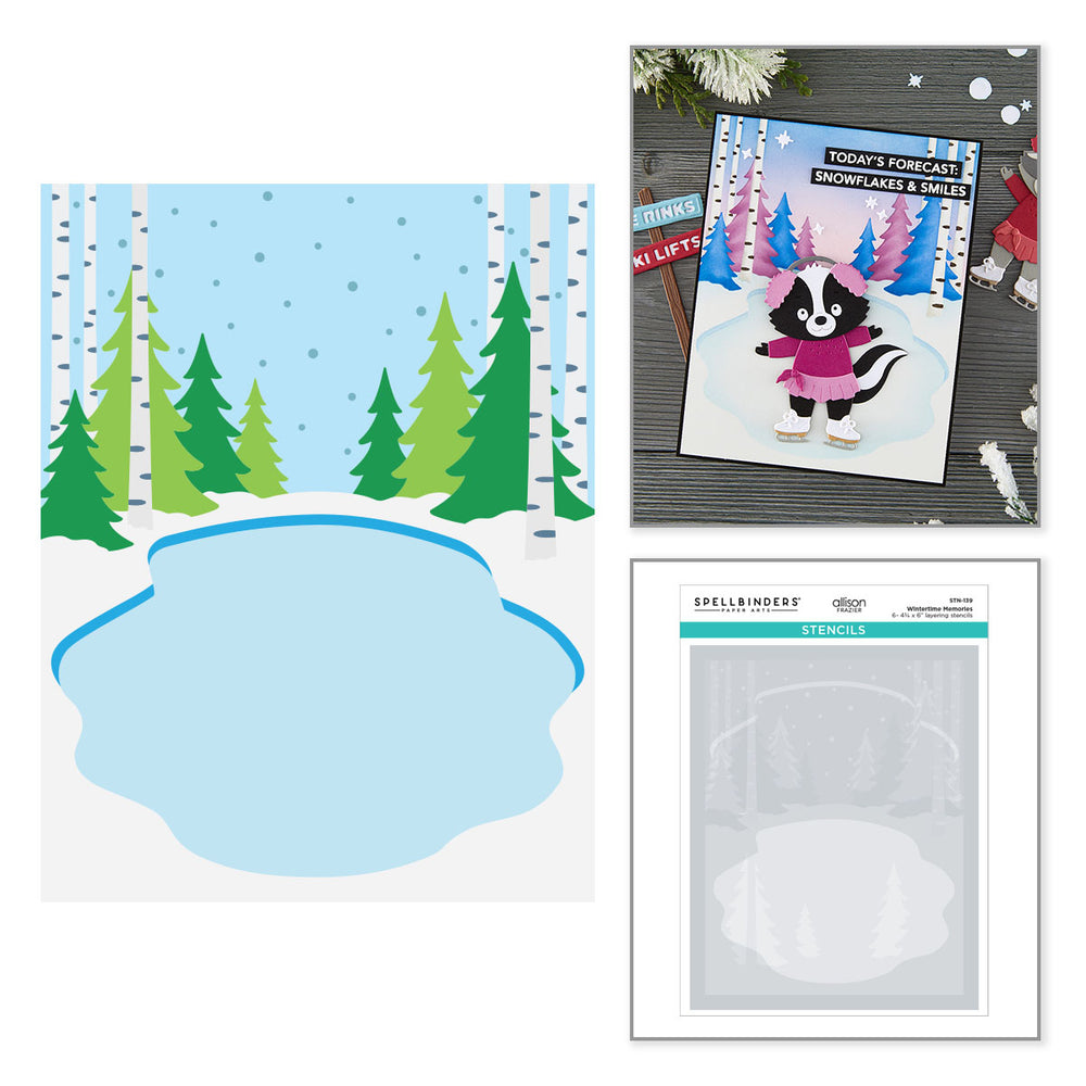 Wintertime Memories Layered Stencil by Allison Frazier