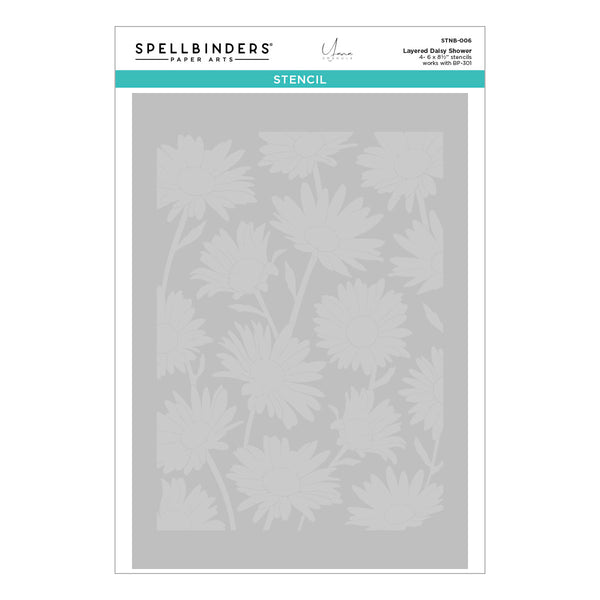 Daisy Shower Press + Foil and Stencil Bundle by Yana Smakula