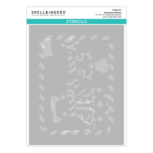 Layered Snowman Wishes Stencil - BetterPress Society July 2026 Add-On