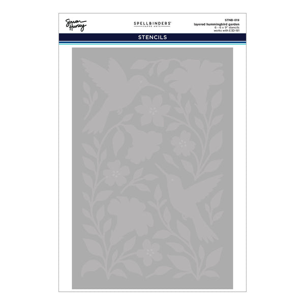 Hummingbird Garden 3D Folder and Stencil Bundle by Simon Hurley