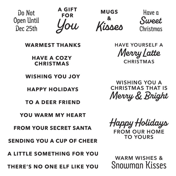 Santa's Sippin' Sayings Clear Stamp Set from the Merry Mug & Circle Delights Collection by Nichol Spohr