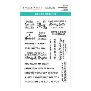 Santa's Sippin' Sayings Clear Stamp Set from the Merry Mug & Circle Delights Collection by Nichol Spohr