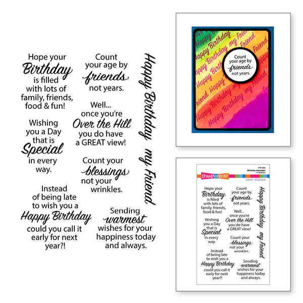 Birthday Messages Clear Stamp Set by Stampendous