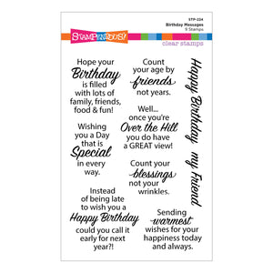 Birthday Messages Clear Stamp Set by Stampendous