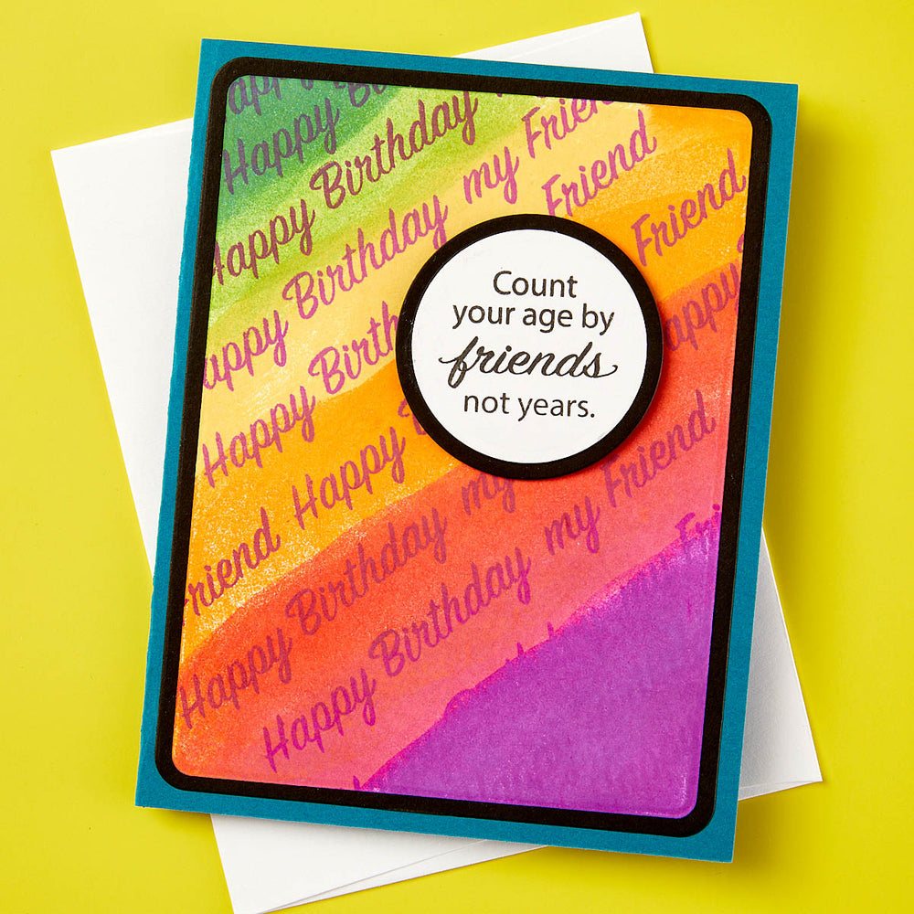 Birthday Messages Clear Stamp Set from the All the Sentiments Collection by Stampendous