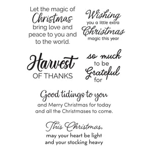 Nichol's Needlework Sentiments Clear Stamp Set from the Nichol's Needlework Collection by Nichol Spohr