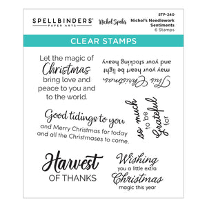 Nichol's Needlework Sentiments Clear Stamp Set from the Nichol's Needlework Collection by Nichol Spohr