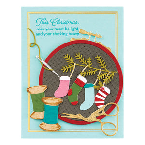 Nichol's Needlework Sentiments Clear Stamp Set from the Nichol's Needlework Collection by Nichol Spohr