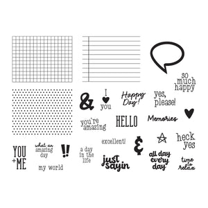 Speech Bubbles Sentiments Clear Stamp Set by Kelly Bangs