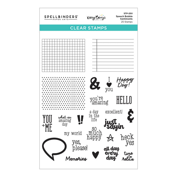 Speech Bubbles Sentiments Clear Stamp Set by Kelly Bangs