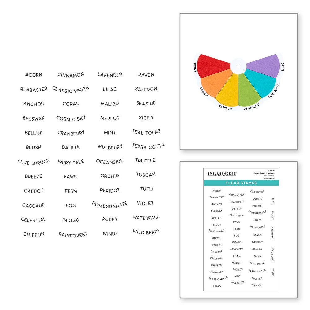 Color Swatch Names Clear Stamp Set