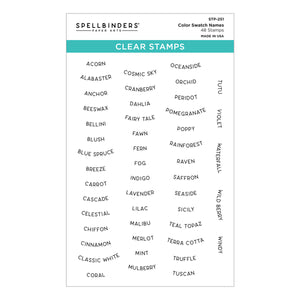 Color Swatch Names Clear Stamp Set