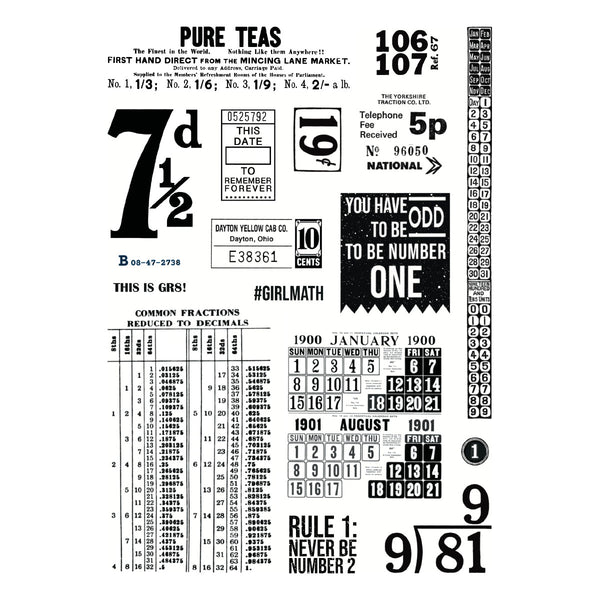 Keepsake Numbers Clear Stamp Set by Esther Glas