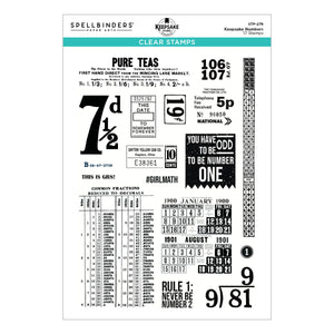 Keepsake Numbers Clear Stamp Set by Esther Glas