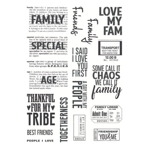 Family & Friends Clear Stamp Set by Esther Glas