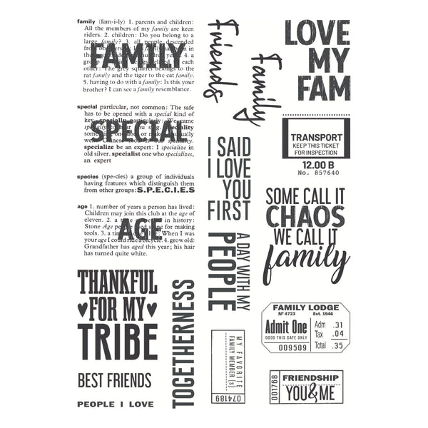 Family & Friends Clear Stamp Set by Esther Glas