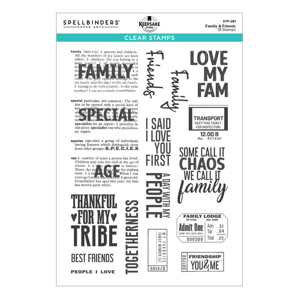 Family & Friends Clear Stamp Set by Esther Glas