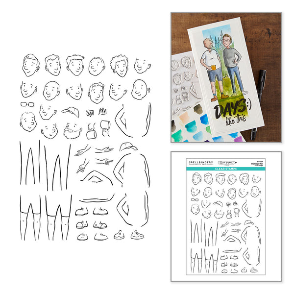 Illustrated Man Clear Stamp Set by Josh Griffiths Studio