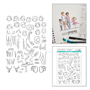 Illustrated Boys & Girls Clear Stamp Set by Josh Griffiths Studio