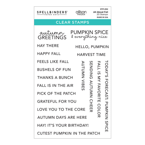 All About Fall Clear Stamp Set by Allison Frazier