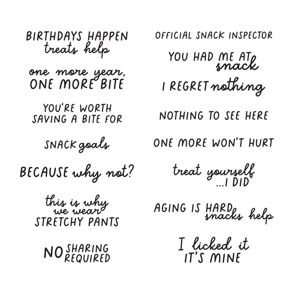 Snack Goals Clear Stamp Set