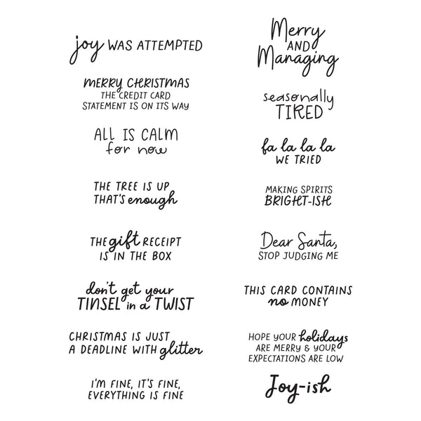 Joy-ish Sentiments Clear Stamp Set