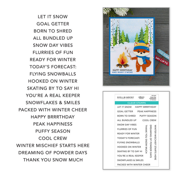 Snow Day Sentiments Clear Stamp Set by Allison Frazier